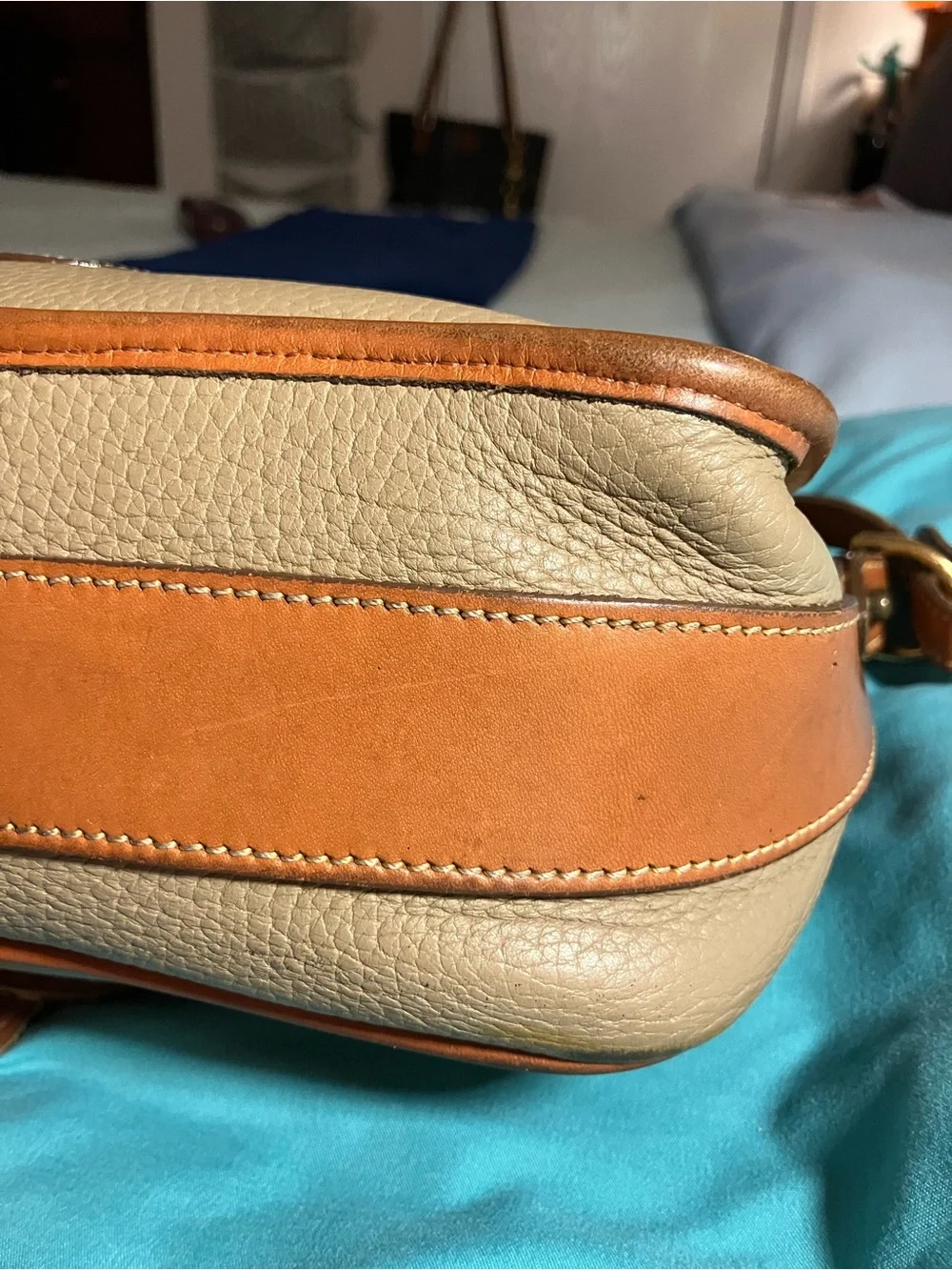 Vintage 80s Dooney & Bourke Over-Under Equestrian Crossbody
